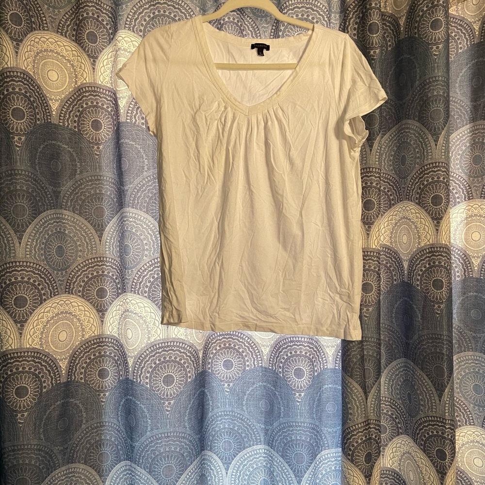 Talbot’s White Short-Sleeved Blouse
